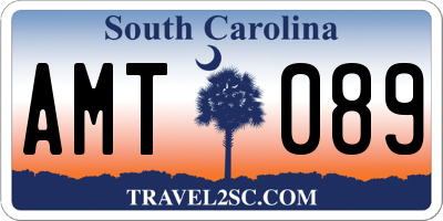 SC license plate AMT089