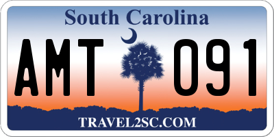 SC license plate AMT091