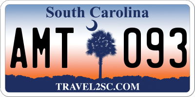 SC license plate AMT093