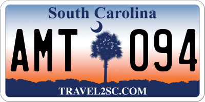 SC license plate AMT094