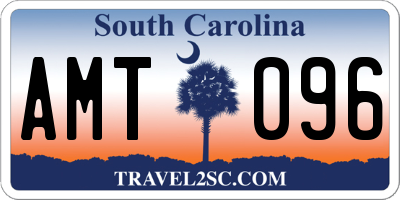 SC license plate AMT096