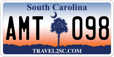 SC license plate AMT098