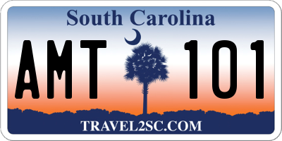 SC license plate AMT101
