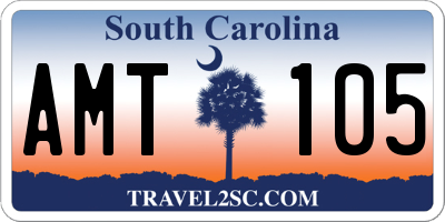 SC license plate AMT105