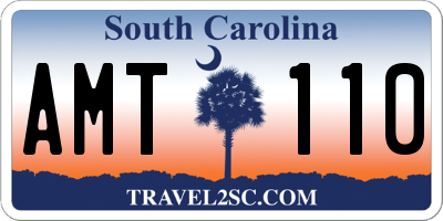 SC license plate AMT110