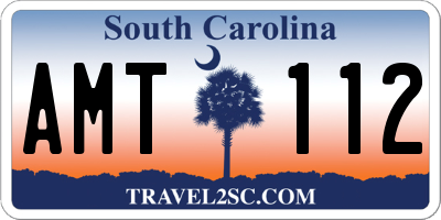SC license plate AMT112