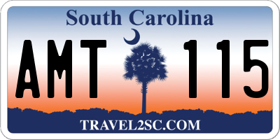 SC license plate AMT115
