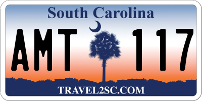 SC license plate AMT117