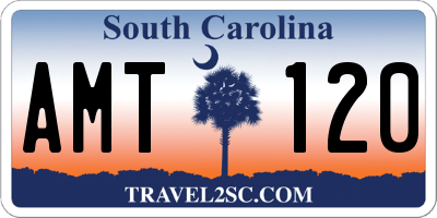 SC license plate AMT120
