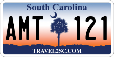 SC license plate AMT121