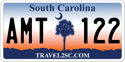 SC license plate AMT122