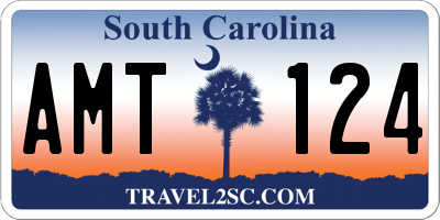 SC license plate AMT124