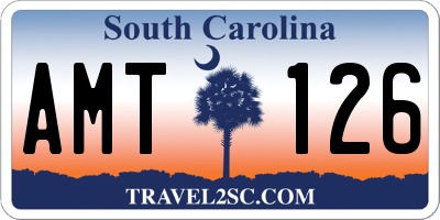 SC license plate AMT126