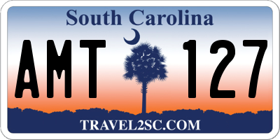 SC license plate AMT127