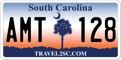 SC license plate AMT128