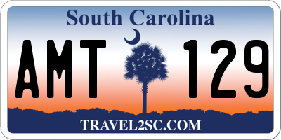 SC license plate AMT129