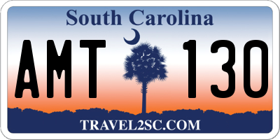 SC license plate AMT130