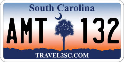 SC license plate AMT132