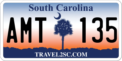 SC license plate AMT135