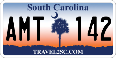 SC license plate AMT142