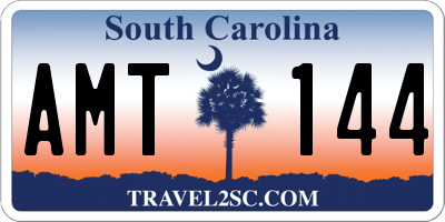 SC license plate AMT144