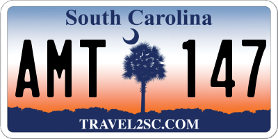 SC license plate AMT147