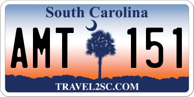 SC license plate AMT151