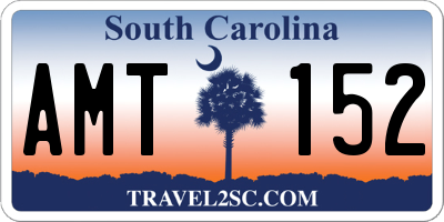 SC license plate AMT152