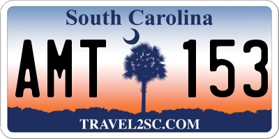 SC license plate AMT153