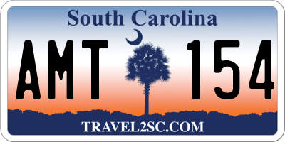 SC license plate AMT154