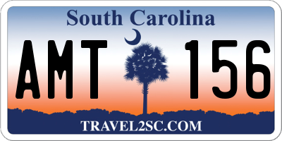 SC license plate AMT156