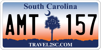 SC license plate AMT157