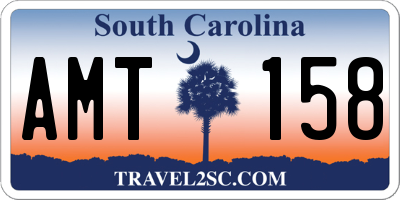 SC license plate AMT158
