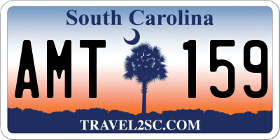 SC license plate AMT159