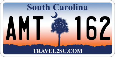 SC license plate AMT162