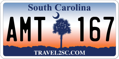 SC license plate AMT167