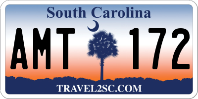 SC license plate AMT172