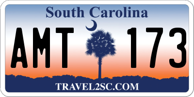 SC license plate AMT173