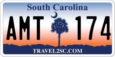 SC license plate AMT174