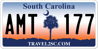 SC license plate AMT177