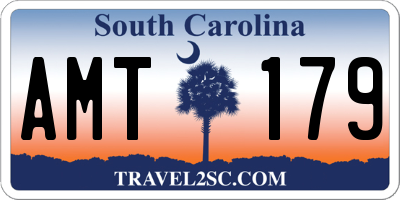 SC license plate AMT179