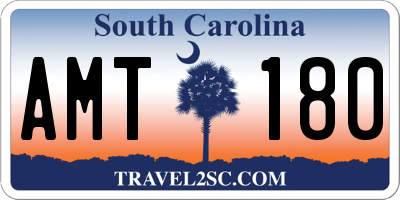 SC license plate AMT180