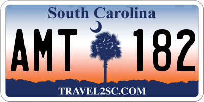SC license plate AMT182