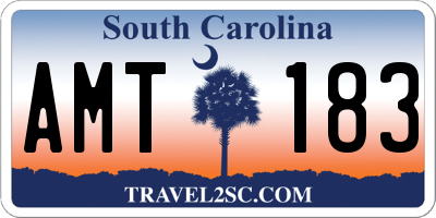 SC license plate AMT183