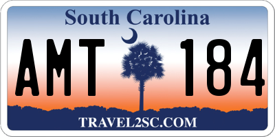 SC license plate AMT184