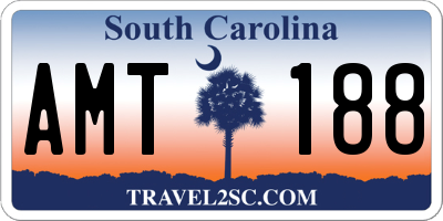 SC license plate AMT188