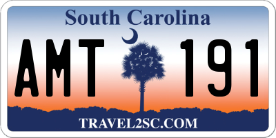 SC license plate AMT191