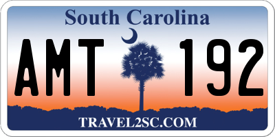 SC license plate AMT192