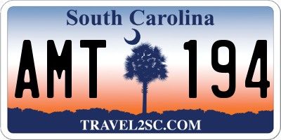 SC license plate AMT194