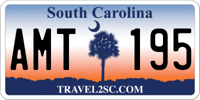 SC license plate AMT195